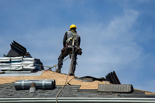 Professional Gutter Installation technician working in Trout Lake, WA